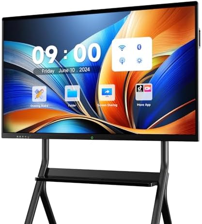 55'' Smart Board,Electronic Interactive White Board with 4K Touchscreen Display Built in UHD Camera Open App Ecosystem Digital Whiteboard for Business Office Classroom Home (55'') by Mwe