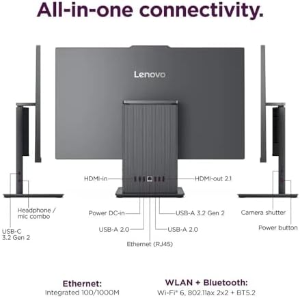Lenovo IdeaCentre 27" All-in-One Desktop Computer, 10-core Intel i7-13620H, 64GB DDR5, 1TB SSD, Wi-Fi 6, USB-C, HDMI in&Out, Wired KB&Mouse, Windows 11 Pro - Image 4