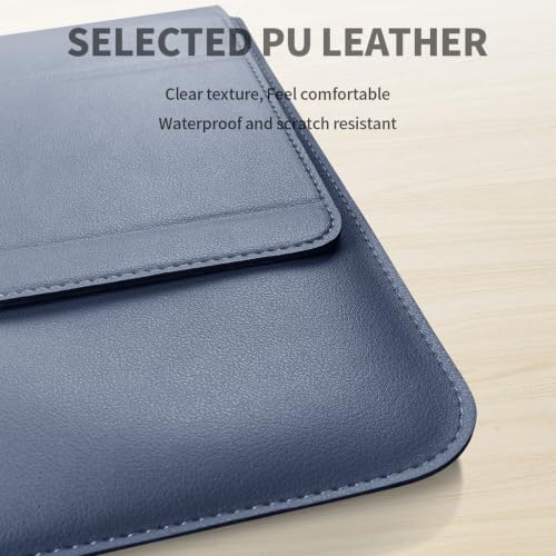 4 in 1 Ergonomic Workstation Set - Foldable Laptop Sleeve and Stand, Premium Leather Portable Computer Riser for 11-17 Inch Laptops, Waterproof Travel Organizer with Cooling Design (Pink,15-15.6") - Image 5