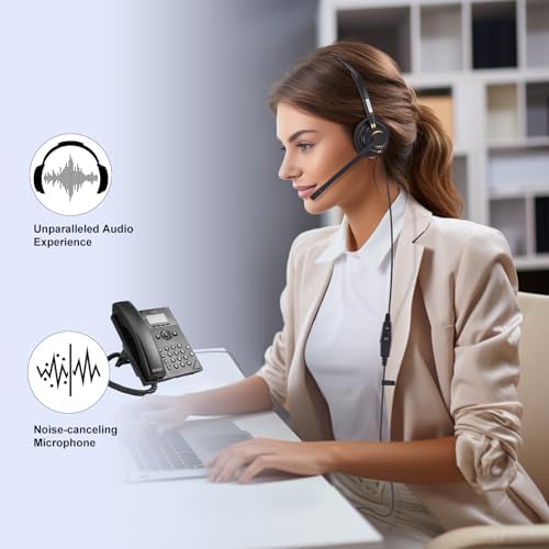 Arama Phone Headset for Office Phones for Polycom & Other IP Phones(A800S1) - Image 6