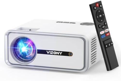 [Built-in Apps] Smart Projector with WiFi and Bluetooth, VIZONY Native 1080P Projector with Streaming APPs, Dolby Audio, Portable Mini Projector for Indoor Outdoor Use by VIZONYHomeTheaterProjector