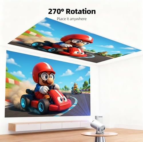 Mini Projector, Portable Projector with Wifi and Bluetooth, Built in Apps - Image 6
