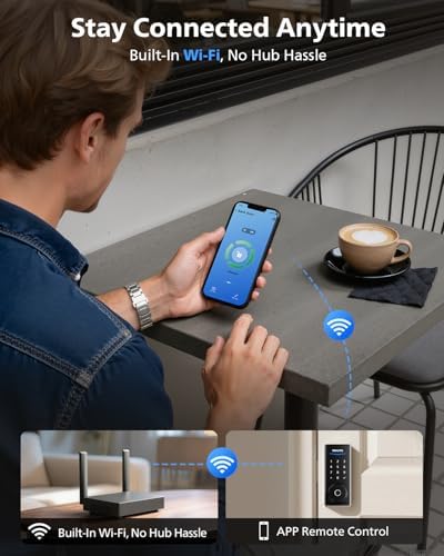Philips Wi-Fi Smart Deadbolt Lock with 2 Handle, Keypad Front Door Lock Set - Image 3