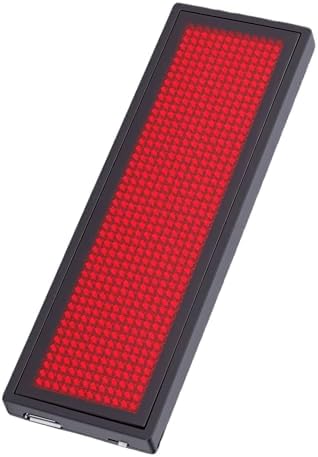 Jiawu LED Name Badge, 12x48 Pixels Mobile APP Control Programmable Name Tag, Red LED Tag with Detachable Magnet and Pin Bracket for Trade Show Party Professional Use - Image 3