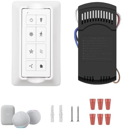 3-Speed Smart WiFi Ceiling Fan Remote Control Kit with Light Dimmer by UBORSYCEILINGFANREMOTES