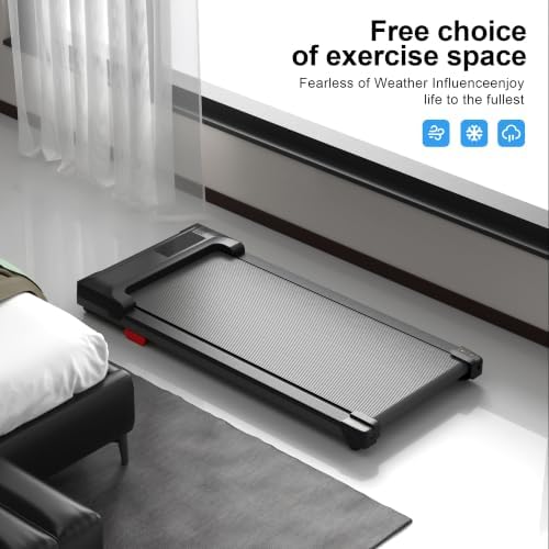 Walking Pad Treadmill for Home - Under Desk Treadmills Mini Portable Walking Running Machine Slim Compact Small Lightweight Motorized Electric Treadmill with Adjustable Speed Remote - Image 6