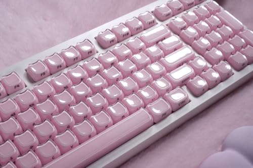 ZORNHER ZH980 Pink Mechanical Keyboard,95% Creamy Keyboard with Number Pad,Full Size Gaming Keyboard with Cute Jelly Glossy Keycaps,Girly Aesthetics Kitty Keyboard,Creamy Switches - Image 3