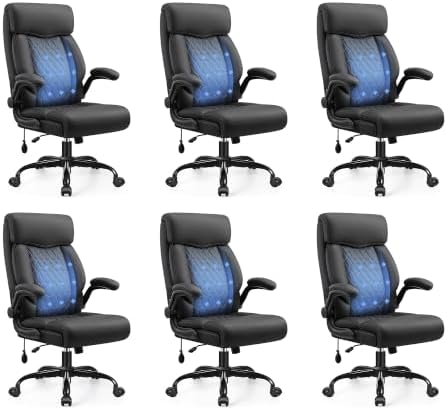 High Back Executive Office Chair with Inflatable Lumbar Support by Fidom