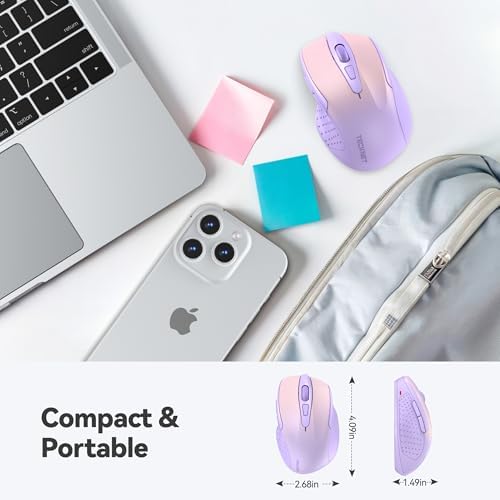 TECKNET Wireless Mouse, 2.4G Ergonomic Computer Mouse, 2600 DPI - Image 2