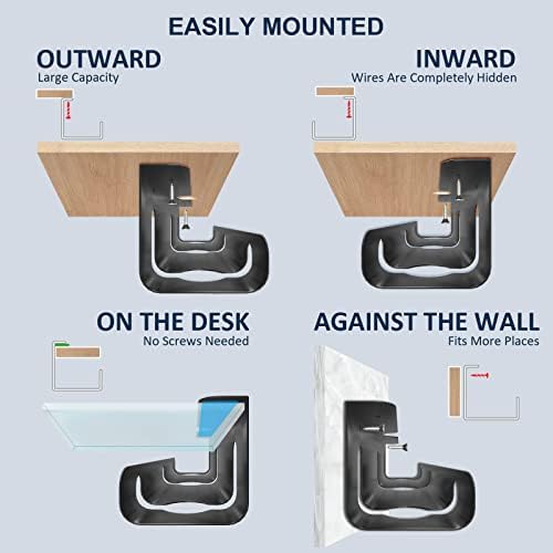 Qiyuan Under Desk Cable Management Tray, 2-Pack No-Drill 16" Cable Raceway - Image 3