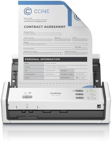 Brother ADS-1350W Wireless Compact Desktop Scanner | Scan Speeds of Up to 30ppm | Single Pass Double-Sided Scanning by Unknown