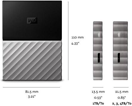 WD 4TB My Passport Ultra Portable External Hard Drive - USB 3.0 - Black-Gray - WDBFKT0040BGY-WESN (Old Generation) - Image 2