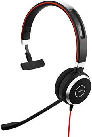 Jabra Evolve 40 UC Professional Wired Headset, Mono – Telephone Headset for Greater Productivity, Superior Sound for Calls and Music, 3.5mm Jack/USB Connection, All-Day Comfort Design, UC Optimized by Jabra