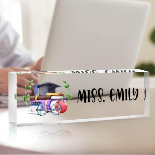 Personalized Office Name Plate for Desk, Custom Employee Appreciation Gifts, Acrylic Desk Name Plate Funny, Desk Decorations Gift, Acrylic Desk Ornaments (Style-Black M)… - Image 6