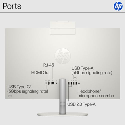 HP 23.8 inch All-in-One Desktop PC, FHD Touchscreen, Intel Core Ultra 5 125U, 8 GB RAM, 512 GB SSD, Intel Graphics, Windows 11 Home, Shell White, 24-cr1170 (2025) - Image 7