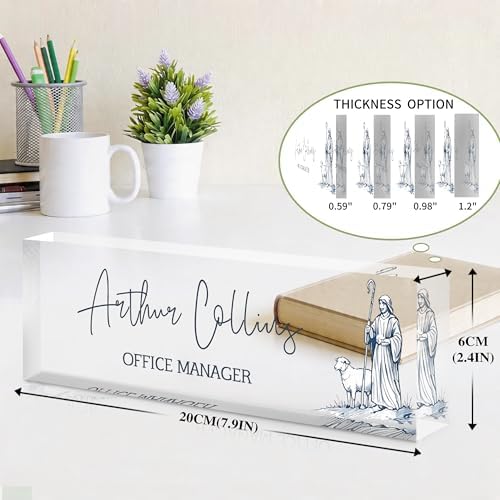 Custom Name Plate for Desk, Acrylic Desk Name Plate Personalized, Employee Appreciation Gifts, Office Desk Accessories for Women Men Teacher Nurse, Coworker Gifts for Manager Assistant (SlateBlue) - Image 4