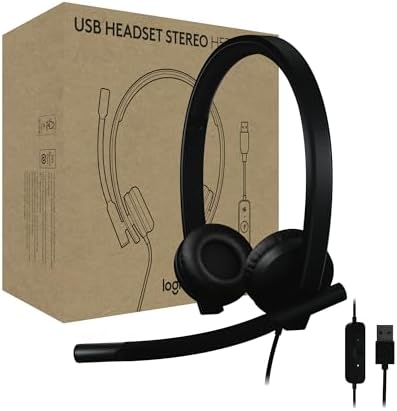 Logitech H570e USB-A Wired Headset with Microphone PC and Mac - Black by Unknown