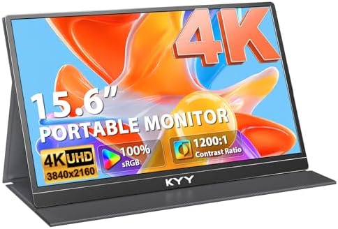 KYY 4K Portable Monitor for Laptop 15.6" UHD Laptop Monitor Portable VESA by KYYTechBringYourLifeMoreConvenientandBrilliant