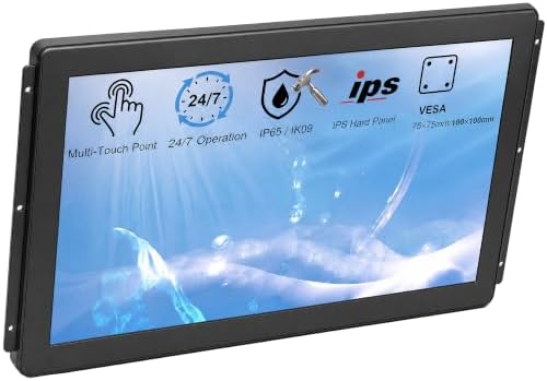 23.8 Inch 10 Points PCAP Open Frame Touch Screen LCD Display Monitors 1920x1080 VESA Mount & Open Bracket Installation wall Mount Desktop for Kiosk Automation POS Vending - Image 2