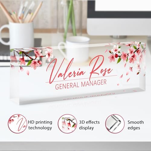 Custom Name Plate for Desk, Acrylic Desk Name Plate Personalized, Employee Appreciation Gifts, Office Desk Accessories for Woman Teacher Nurse, Coworker Gifts for Manager Assistant - Image 3