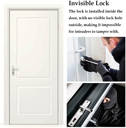Electronic Deadbolt, Remote Control Anti-Theft Home Security Keyless Smart Hidden Door Lock with 4 Remote Controls - Image 5