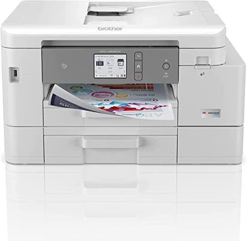 Brother MFC-J4535DW INKvestment Tank All-in-One Color Inkjet Printer with NFC, Duplex and Wireless Printing Plus Up to 1-Year of Ink in-Box, Works with Alexa (Renewed), White by Amazon+Renewed