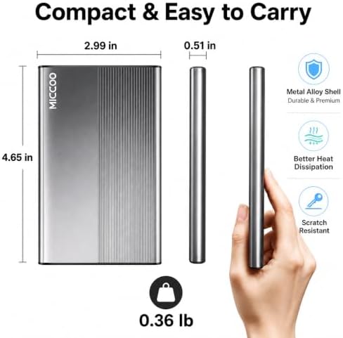 500GB External Hard Drive HDD, USB 3.0 Portable Expansion Storage - Image 6