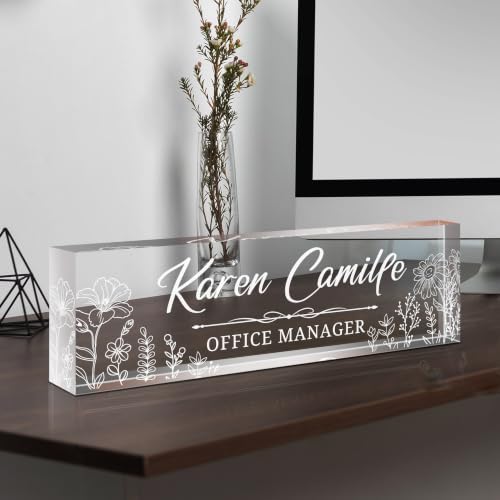Custom Engraved Name Plate for Desk, Acrylic Desk Name Plate Personalized - Image 5