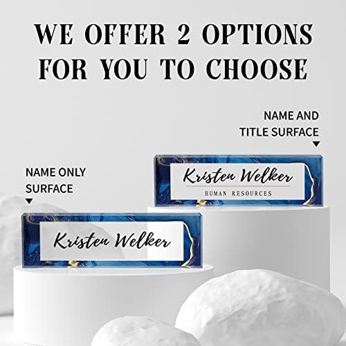 Gowelly Office Desk Name Plate Personalized |Custom Name Plates for Desk| Custom Employee Appreciation Gifts | Office Gifts for Women, Boss, Employee, Teacher, Social Worker-Blue - Image 4