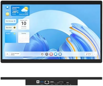 15.6" All-in-One Panel PC Industrial Computers, Android 12 Fanless Tablet RK3399 4GB RAM/64GB ROM, Embedded Touchscreen Computer HDMI 2.0 WiFi 5 Bluetooth 4.2 for Office/Automation/Kiosk/Bar/Warehouse by OuuOee