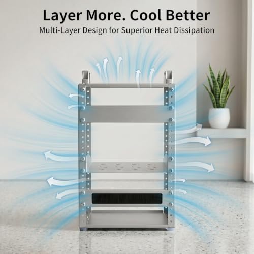 8U 10 Inch Network Rack, 9.45 Inch Deep Desktop Mini Stackable Server Rack - Image 4