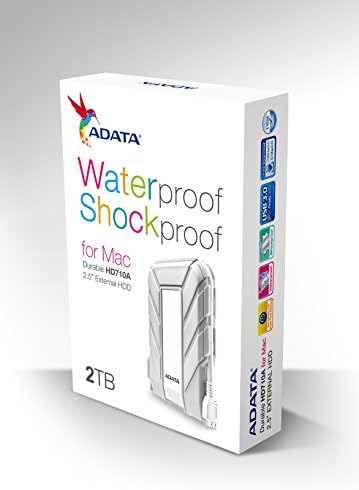 ADATA HD710A 2TB USB 3.0 Waterproof/Dustproof/Shock-Resistant Exlusive for Mac External Hard Drive, White (AHD710A-2TU3-CWH) - Image 4