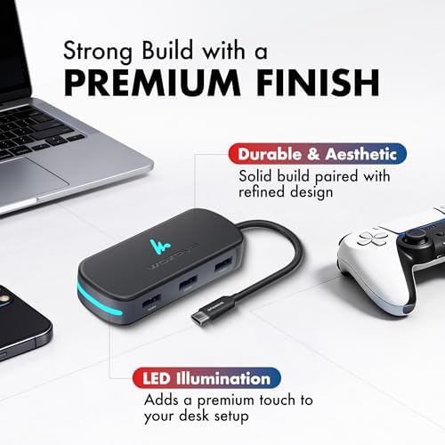 Type C 7 in 1 Wozoyo Docking Station with USB 5Gbps (3.2 Gen 1), 2XUSB 2.0, 4K@60Hz HDMI, SD & TF Card Reader, PD 100W, USB-C Hub, Compatible with Thunderbolt 4, macOS, Windows, Android & iOS - Image 5