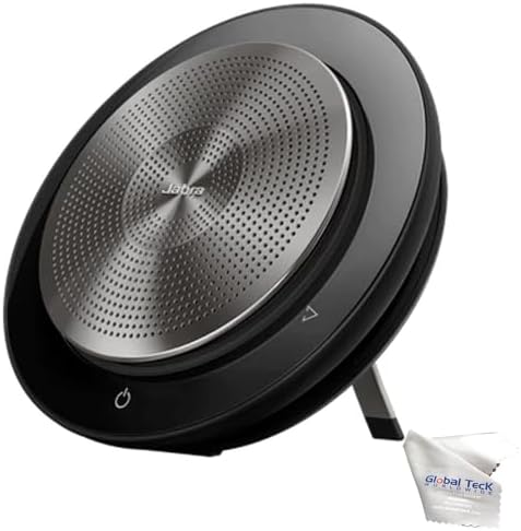 Jabra Speak 750 UC Speakerphone with Bluetooth Dongle- PC, MAC, Tablet, Smartphone Compatible, UC Version 7700-409 - Microfiber Cloth Included by Jabra