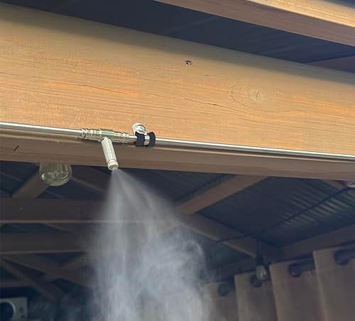 App Controlled High Pressure Misting Mister System Kit 1000 PSI Stainless Steel Tubing DIY Patio Greenhouse (60' w/ 30-006" Nozzles for Most Hot Climates, Nyon Tubing) - Image 4