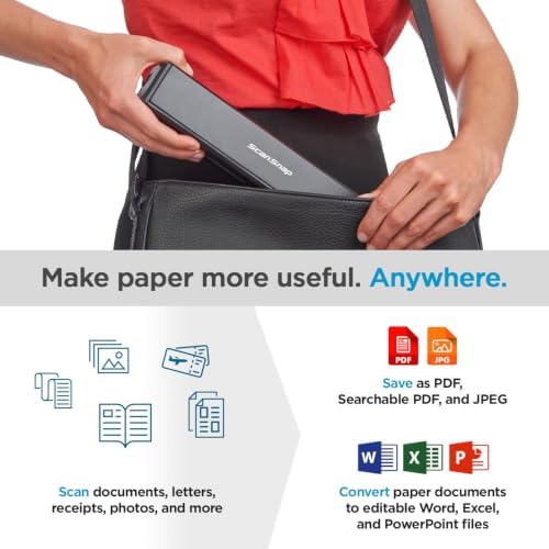 ScanSnap iX100 Wireless Mobile Portable Scanner, Black - Image 6