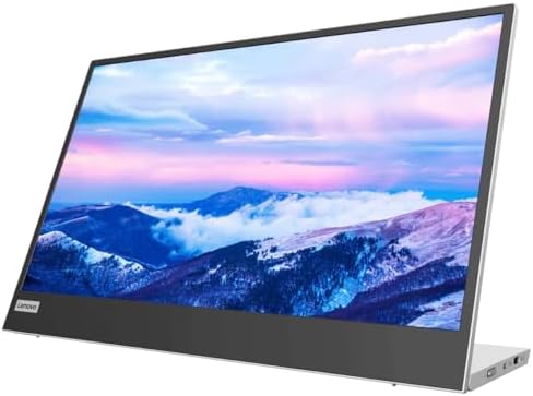 Lenovo L15 Portable Monitor, 15.6” Display, Full HD Resolution, IPS Panel, 250 nits Brightness, 60Hz Refresh Rate, USB-C Ports, Height-Adjustable Stand, Flicker-Free Technology, Grey by Unknown