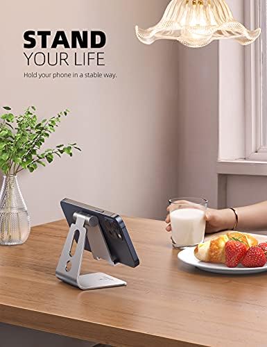 Lamicall Aluminum Cell Phone Stand, Adjustable Desk Phone Holder for iPhone - Image 2