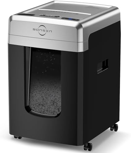 BONSEN 320-Sheet Micro Cut P-5 High Security Auto Feed Heavy Duty Shredder by BONSEN