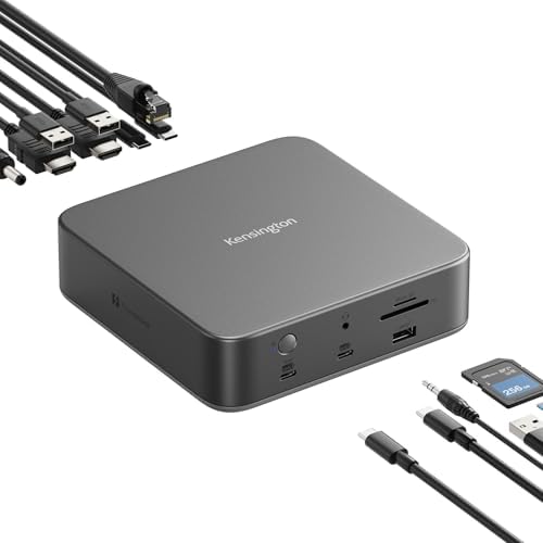 Kensington SD5010T5 Thunderbolt 5 Docking Station with 140W PD, Up to Three 4K 60Hz Displays, 13 Ports, 2 x HDMI, 2 x TB5, SD & Micro SD 4.0 Slots, 2.5Gbps Ethernet (K35231NA) by Unknown