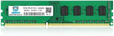 [DDR3 8GB] 8GB 2RX8 PC3-12800U 11-12 RAM, 8 GB DDR3 1600 240 PIN Desktop Memory, DDR3 1600MHZ UDIMM SDRAM 1.5V CL11 Non-ECC PC by motoeagle