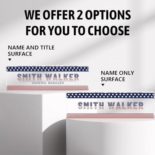 Name Plate for Desk-Personalized Name Plates for Desk-Name Plate Personalized for Office-Gifts for Teacher Boss Employee Appreciation Office Desk Decor (US FLAG 4) - Image 2