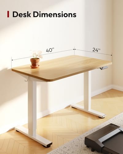 SANODESK 40''x24'' Height Adjustable Electric Standing Desk for Home Office - Image 3
