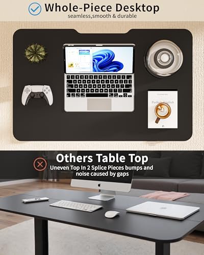 Okin Electric Standing Desk 31.5x19.7 Inches Small Computer Desk-Whole Piece Stand up Desk with Wheels Gaming Rolling Home Office Desks, Black - Image 4