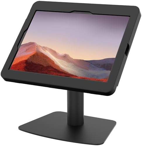 Tablet POS Stand for Desk with Key Lock & 145° Adjustable Angle, Desk-Friendly Freestanding Holder for iPad 10.9"/11" (10th Gen/Pro/Air) for Retail POS, Office, Reception - BSC205BA by Beelta