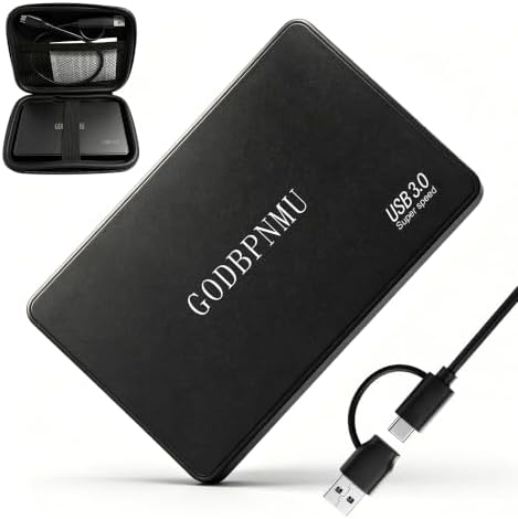 External Hard Drive 1 TB, Portable Hard Drive,USB 3.0/USB C by GODBPMYNU