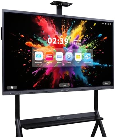 Smart Board 65 Inch Interactive Whiteboard, 4K UHD Touch Screen Digital Board with 20MP Camera, Built-in Android OS for Conference, Office, Teaching - Mount Included - Image 6