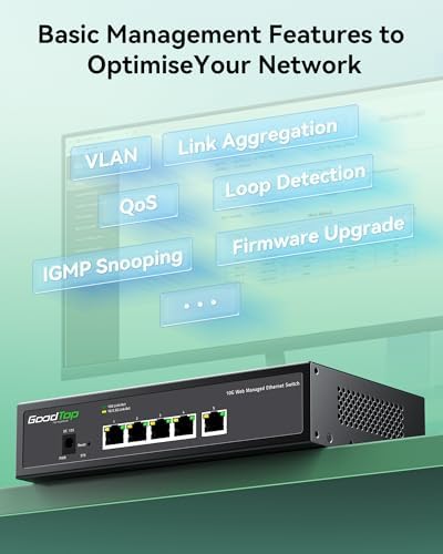 5-Port 10G Managed Switch, Powered by Noctua Silent Fan, Metal Housing - Image 4