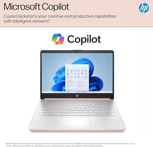 HP Ultrabook 14 Laptop Computer Business Study & Home 2026, MS Office for The Web + Windows 11 Home, Quad-Core Intel CPU, 128GB SSD, WiFi 6, Rose Gold - Image 4