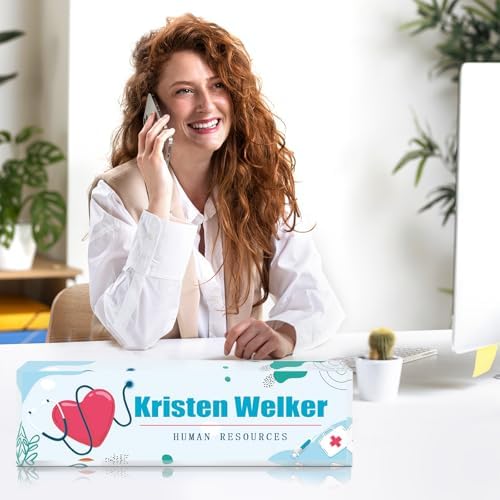 Office Desk Name Plate Personalized - Custom Nurses Week Gifts Bulk 2025 - Nurse Practitioner Gifts for Women - Nurse Name Plate for Desk - Image 2